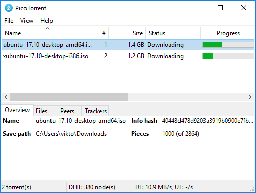 Pico Torrent accueil
